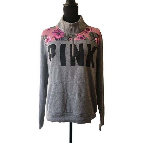 PINK Victoria's Secret Tops - ⭐️ 3 for $30 PINK three quarter zip up Grey